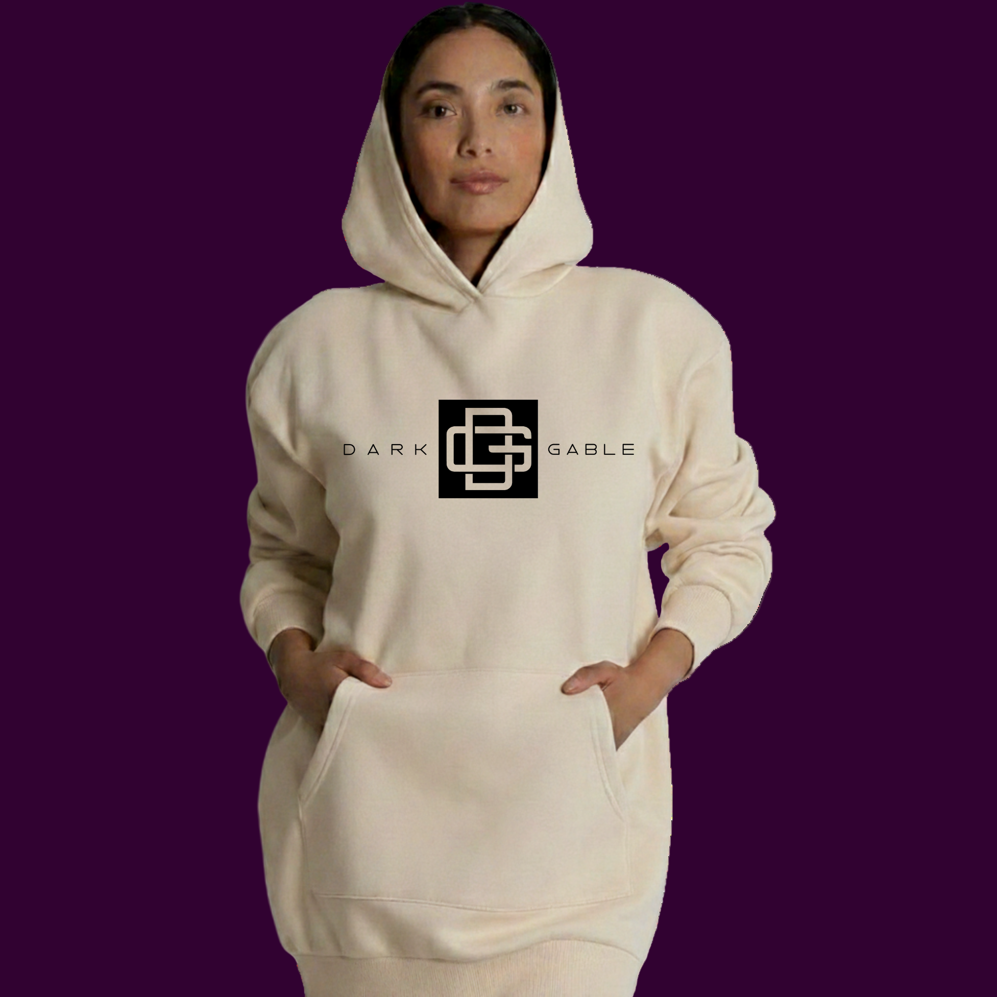 Dark Gable™ Ladies “Signature” Long Loose Fit Hoodie Dress